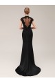 Trumpet/Mermaid High-Neck Long Black Beaded Applique Mother of the Bride Dresses M010078 Trumpet/Mermaid High-Neck Long Black Beaded Applique Mother of the Bride Dresses M010078