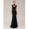 Trumpet/Mermaid High-Neck Long Black Beaded Applique Mother of the Bride Dresses M010078