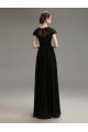 Empire Cap-Sleeve Long Black Chiffon Mother of the Bride Dresses M010079 Empire Cap-Sleeve Long Black Chiffon Mother of the Bride Dresses M010079