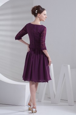 A-Line Half Sleeve Short Mother of the Bride Dresses M010082