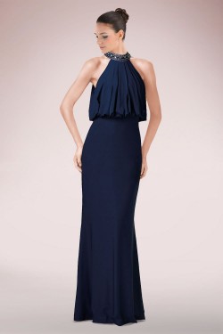 Trumpet/Mermaid Beaded Long Chiffon Mother of the Bride Dresses M010088