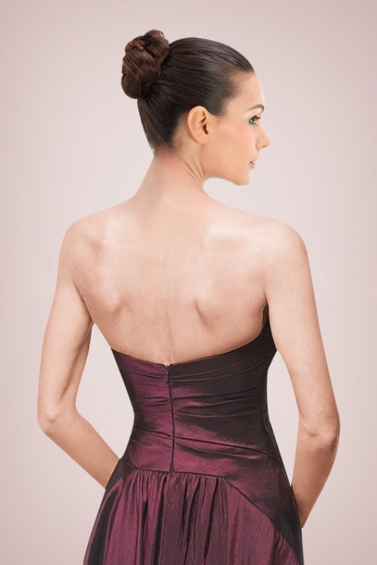 A-Line Strapless Beaded Applique Long Mother of the Bride Dresses with A Jacket M010090