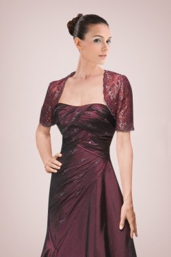 A-Line Strapless Beaded Applique Long Mother of the Bride Dresses with A Jacket M010090