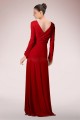 Sheath V-Neck Long Sleeve Red Mother of the Bride Dresses M010091