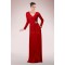 Sheath V-Neck Long Sleeve Red Mother of the Bride Dresses M010091