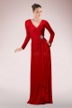 Sheath V-Neck Long Sleeve Red Mother of the Bride Dresses M010091