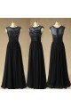A-Line Beaded Applique Long Chiffon Mother of the Bride Dresses M010097
