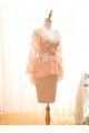 Short V-Neck Long Sleeve Mother of the Bride Dresses M010098