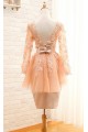 Short V-Neck Long Sleeve Mother of the Bride Dresses M010098