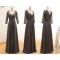 A-Line 3/4 Sleeve Lace and Chiffon Long Mother of the Bride Dresses M010099