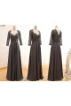 A-Line 3/4 Sleeve Lace and Chiffon Long Mother of the Bride Dresses M010099 A-Line 3/4 Sleeve Lace and Chiffon Long Mother of the Bride Dresses M010099
