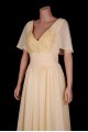 A-Line V-Neck Beaded Applique Long Chiffon Mother of the Bride Dresses M010101