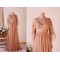 A-Line V-Neck Beaded Applique Long Chiffon Mother of the Bride Dresses M010102