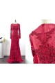 Trumpet/Mermaid Long Sleeve Beaded Applique Lace Long Mother of the Bride Dresses M010103 Trumpet/Mermaid Long Sleeve Beaded Applique Lace Long Mother of the Bride Dresses M010103
