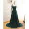 A-Line One Sleeve Long Chiffon Mother of the Bride Dresses M010105