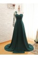 A-Line One Sleeve Long Chiffon Mother of the Bride Dresses M010105