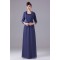 A-Line Square Floor-Length 3/4 Sleeve Beading Mother of the Bride Dresses with A Jacket 2040004