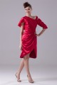 Asymmetrical A-Line Elastic Woven Satin Mother of the Bride Dresses 2040006
