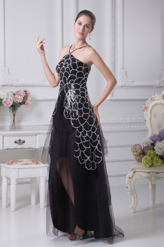 Beading Floor-Length Halter A-Line Sleeveless Mother of the Bride Dresses 2040010