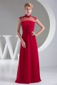 Beading High-Neck Chiffon Silk like Satin Fine Netting Mother of the Bride Dresses 2040011