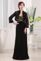 Beading Long Sleeves Floor-Length Sheath/Column Mother of the Bride Dresses with A Jacket 2040013