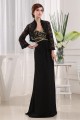 Beading Long Sleeves Floor-Length Sheath/Column Mother of the Bride Dresses with A Jacket 2040013