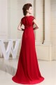 Beading Scoop Chiffon Silk like Satin Floor-Length Long Red Mother of the Bride Dresses 2040016