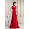 Beading Scoop Chiffon Silk like Satin Floor-Length Long Red Mother of the Bride Dresses 2040016