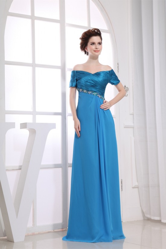 Beading Short Sleeve Chiffon Silk like Satin A-Line Mother of the Bride Dresses 2040018 Beading Short Sleeve Chiffon Silk like Satin A-Line Mother of the Bride Dresses 2040018