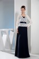 Chiffon Lace Silk like Satin Long Sleeve Sheath/Column Mother of the Bride Dresses 2040028 Chiffon Lace Silk like Satin Long Sleeve Sheath/Column Mother of the Bride Dresses 2040028