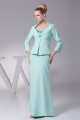 Chiffon Silk like Satin 3/4 Sleeve Straps Mother of the Bride Dresses 2040029