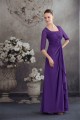 Elegant Half Elbow Length Floor-Length Square Chiffon Long Mother of the Bride Dresses 2040044