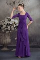 Elegant Half Elbow Length Floor-Length Square Chiffon Long Mother of the Bride Dresses 2040044