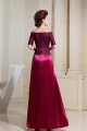 A-Line Half Elbow Length Off-the-Shoulder Mother of the Bride Dresses 2040045