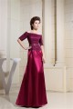 A-Line Half Elbow Length Off-the-Shoulder Mother of the Bride Dresses 2040045