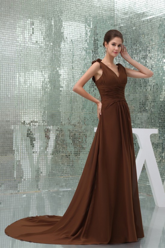 A-Line Handmade Flowers V-Neck Chiffon Mother of the Bride Dresses 2040046 A-Line Handmade Flowers V-Neck Chiffon Mother of the Bride Dresses 2040046