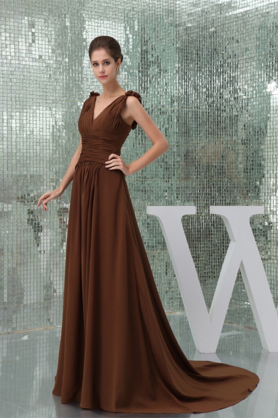 A-Line Handmade Flowers V-Neck Chiffon Mother of the Bride Dresses 2040046 A-Line Handmade Flowers V-Neck Chiffon Mother of the Bride Dresses 2040046