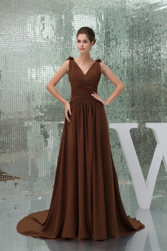 A-Line Handmade Flowers V-Neck Chiffon Mother of the Bride Dresses 2040046 A-Line Handmade Flowers V-Neck Chiffon Mother of the Bride Dresses 2040046