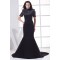 High-Neck Satin Organza Ruched Brush Sweep Train Backless Mother of the Bride Dresses 2040047