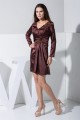 Long Sleeves Elastic Woven Satin Short/Mini Mother of the Bride Dresses 2040051 Long Sleeves Elastic Woven Satin Short/Mini Mother of the Bride Dresses 2040051