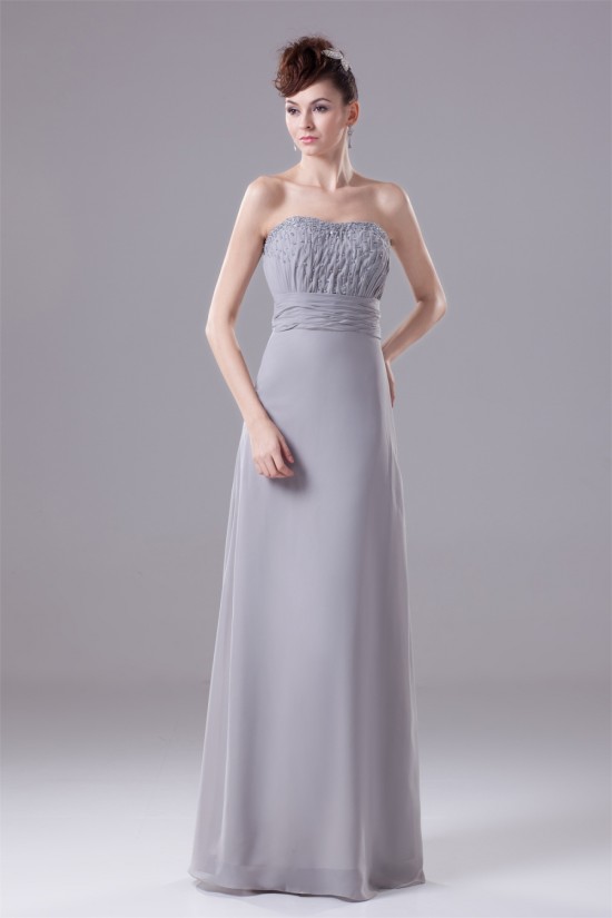 Sheath/Column Long Sleeves Floor-Length Chiffon Mother of the Bride Dresses with A Jacket 2040052