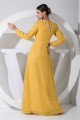 A-Line Long Sleeves V-Neck Floor-Length Beading Mother of the Bride Dresses 2040053