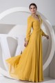 A-Line Long Sleeves V-Neck Floor-Length Beading Mother of the Bride Dresses 2040053