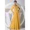 A-Line Long Sleeves V-Neck Floor-Length Beading Mother of the Bride Dresses 2040053