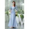 Mermaid/Trumpet Criss Cross Strapless Satin Mother of the Bride Dresses with A 3/4 Sleeve Jacket 2040054
