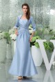 Mermaid/Trumpet Criss Cross Strapless Satin Mother of the Bride Dresses with A 3/4 Sleeve Jacket 2040054