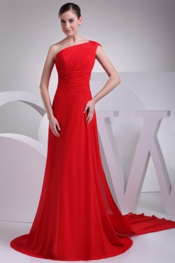 Sheath/Column Ruched Chiffon Long Red Mother of the Bride Dresses 2040063