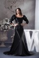 Ruffles Square 3/4 Length A-Line Court Train Mother of the Bride Dresses 2040064