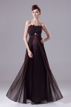 A-Line Satin Chiffon Beading Sleeveless Mother of the Bride Dresses 2040065