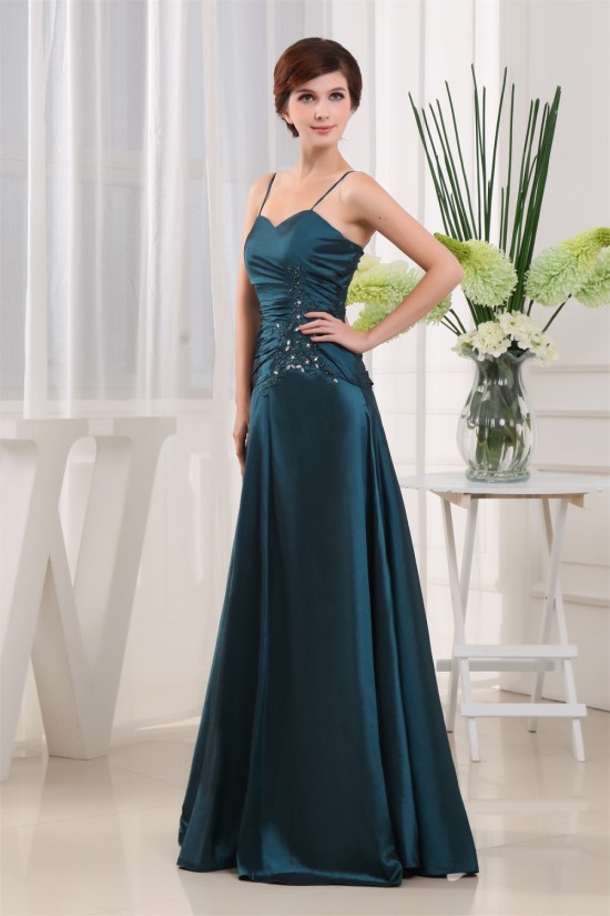 A-Line Floor-Length 3/4 Sleeve Satin Taffeta Mother of the Bride Dresses with A Jacket 2040067